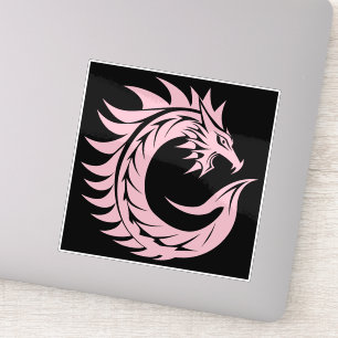 Drakenstijl Letter C, Drakendalfabet, Monogram Sticker