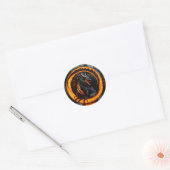 Drakenstiker Ronde Sticker (Envelop)