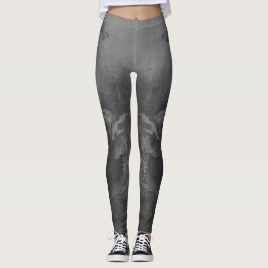 Drakenstructuur Leggings (Voorkant)