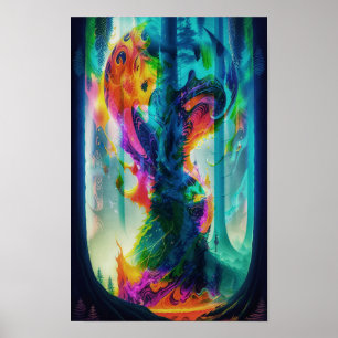 Drakenstructuur Poster