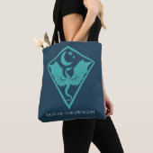 Drakensymbool met aangepaste Canvas tas tekst (Dichtbij)