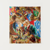 Drakentempel wandtapijt wandkleed (Voorkant)