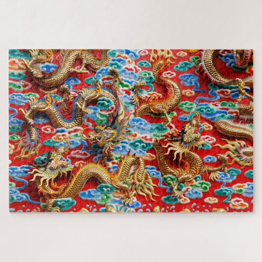 drakentempelpuzzel legpuzzel (Horizontaal)