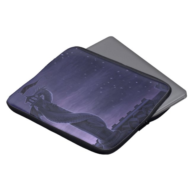 Drakentowerlaptophoes Laptop Sleeve (Voorkant top)