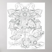 Drakenvlieg die volwassen poster tekent (Voorkant)