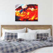 Drakenvuur Canvas Afdruk (Insitu (Slaapkamer))