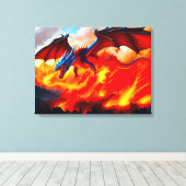 Drakenvuur Canvas Afdruk (Insitu (Houten vloer))
