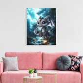 Drakenwereld Canvas Afdruk (Insitu (Woonkamer))