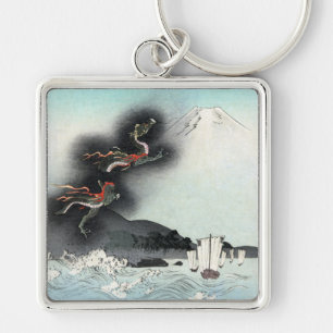 Drakenwoede Zeeslag om de Mount Fuji, Japan Sleutelhanger