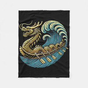 Drakeschip Dragon Boat Racing Dragon Boat Festival Fleece Deken