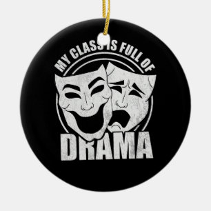 Drama Broadway leraar theater actrice Thea Keramisch Ornament