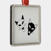 Drama Cat-maskers Metalen Ornament (Rechts)