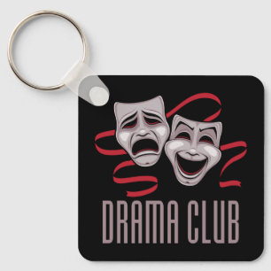 Drama Club Komedie- en tragediemaskers Sleutelhanger