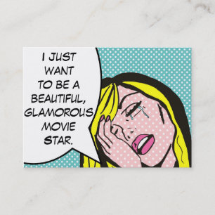 Drama Coach/Theater Director Pop Art Visitekaartje