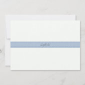 Drama en Fanfare Blue Invitation Kaart (Achterkant)