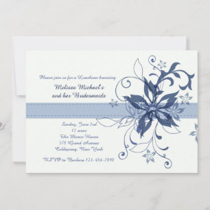 Drama en Fanfare Blue Invitation Kaart