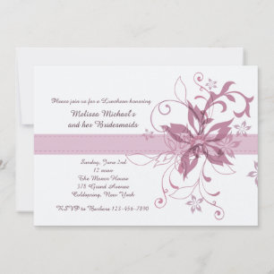 Drama en Fanfare Mauve Invitation Kaart
