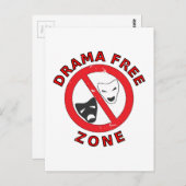 Drama Free Zone Briefkaart (Voorkant / Achterkant)