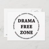 Drama Free Zone Briefkaart (Voorkant / Achterkant)