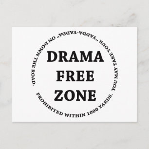 Drama Free Zone Briefkaart
