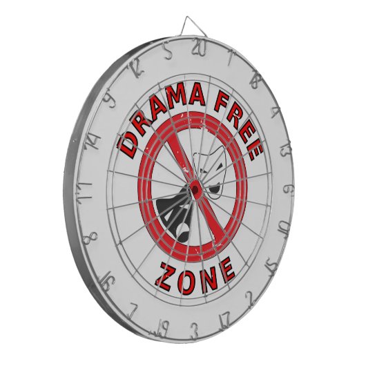Drama Free Zone Dartbord (Voorkant Links)