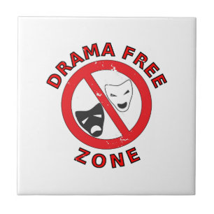 Drama Free Zone Tegeltje