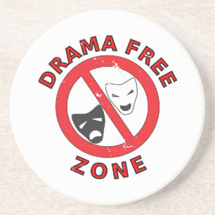 Drama Free Zone Zandsteen Onderzetter