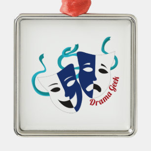 Drama Geek Metalen Ornament