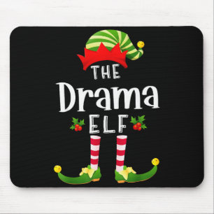 Drama Kerst Elf Bijpassende Pyjama Kerstfeest  Muismat