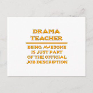 Drama leraar .. Taakbeschrijving Briefkaart