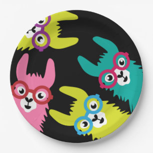 Drama Llama Colorful Camelid Papieren Bordje