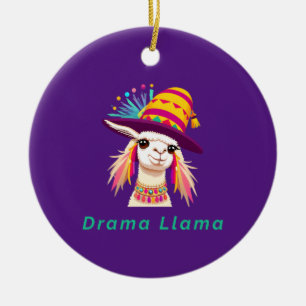 Drama Llama Grappig dier Keramisch Ornament