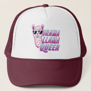 Drama Llama Queen Schattige Llama met zonnebril Vr Trucker Pet