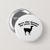 Drama Llama Ronde Button 5,7 Cm (Voorkant /achterkant)