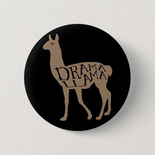 Drama Llama Ronde Button 5,7 Cm (Voorkant)