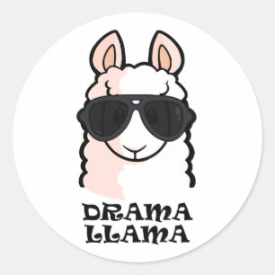Drama Llama Ronde Sticker