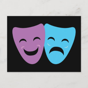 Drama maskers briefkaart
