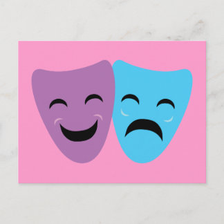 Drama maskers briefkaart