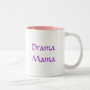 Drama-maskers van pastel Walking, Drama Mama Tweekleurige Koffiemok