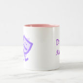 Drama-maskers van pastel Walking, Drama Mama Tweekleurige Koffiemok (Center)