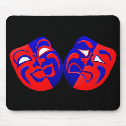 Drama Mmaskers Mousepad Muismat (Voorkant)