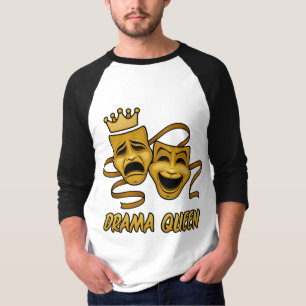 Drama Queen Comedy en Tragedie Gold Theater Mask T-shirt