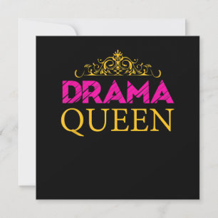 Drama Queen Crown Actress Broadway Actress Bedankkaart