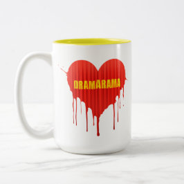 Drama Queen Dramarama bloedend hart Tweekleurige Koffiemok