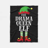 Drama Queen Elf Matching Family Group Christmas Pa Fleece Deken (Voorkant)