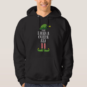 Drama Queen Elf Matching Family Kerstmis Pa Hoodie