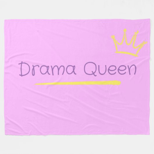 Drama Queen Fleece Deken (Voorkant (Horizontaal))