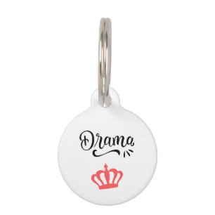 Drama Queen Kroon Hondenhalsband Label Huisdierpenning