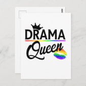 Drama Queen | LGBTQ Pride Briefkaart (Voorkant / Achterkant)