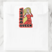 Drama Queen, omdat alles me te veel opwindt Vierkante Sticker (Tas)